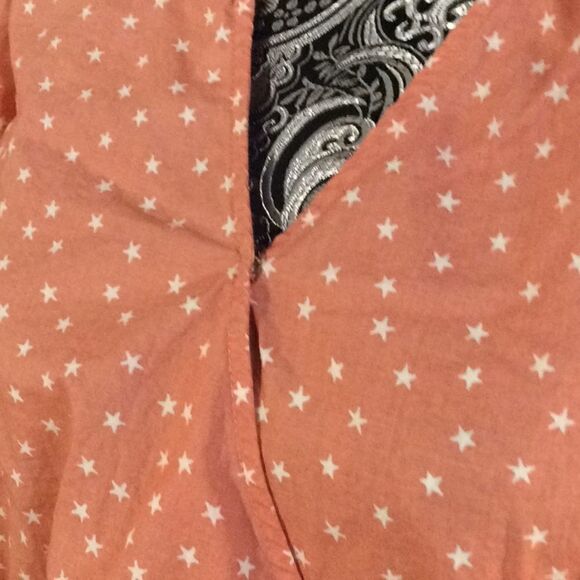 Madewell Apricot Stars Cotton Crop Wrap Blouse XXS - Picture 4 of 10